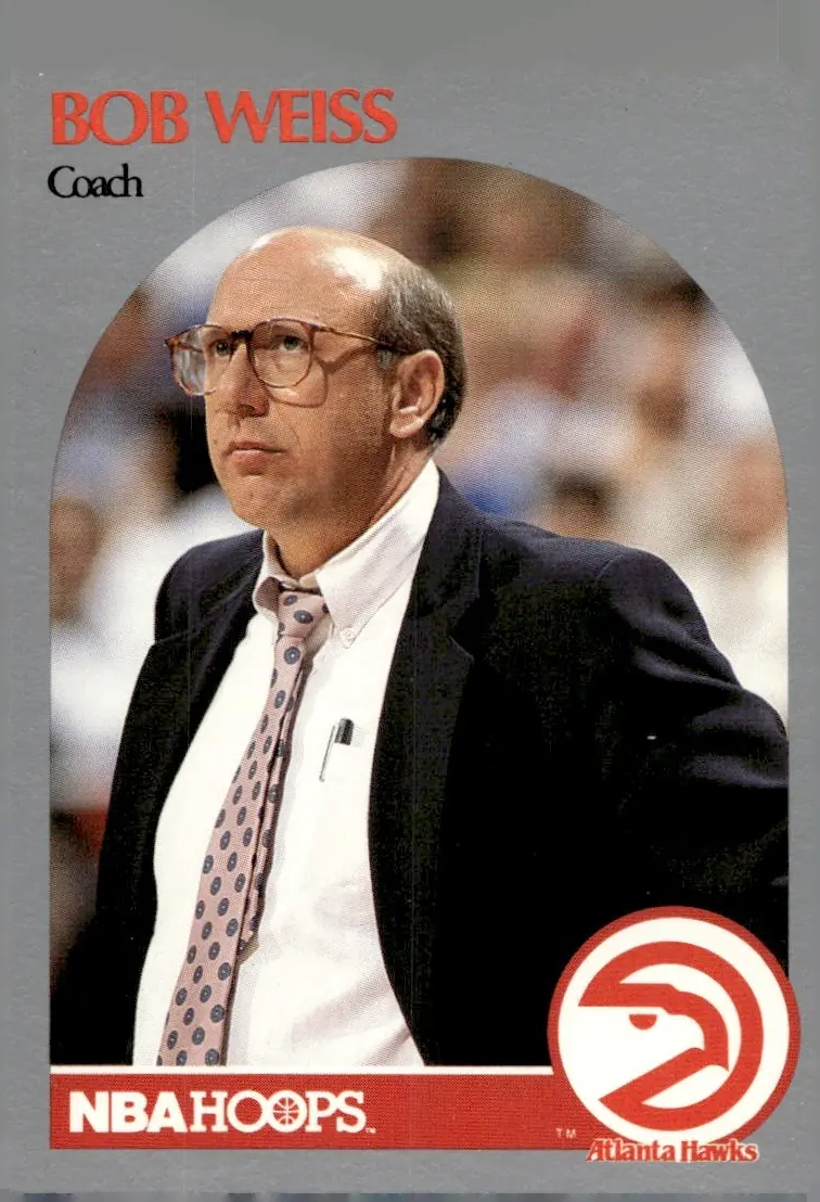 1990-91 NBA Hoops #305 Bob Weiss (front)
