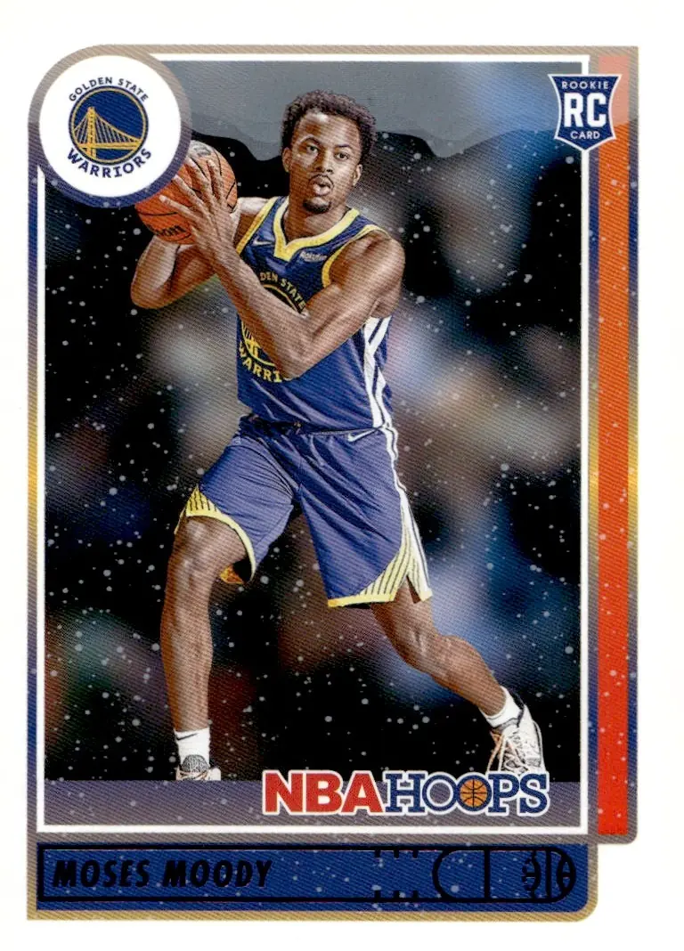 2021-22 NBA Hoops #229 Moses Moody – Winter SP variation (front)