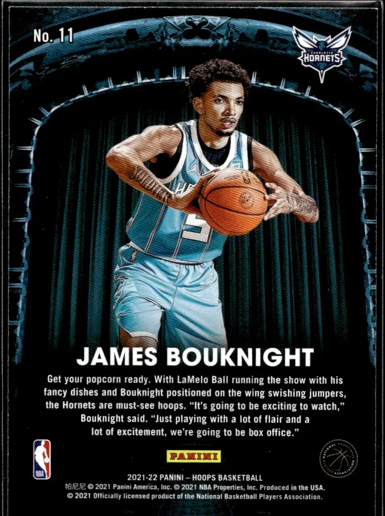 2021-22 NBA Hoops #11 James Bouknight (back)
