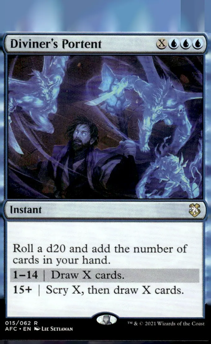 2021 Magic: The Gathering — Forgotten Realms Commander (AFC) #015/062 Diviner's Portent (front)