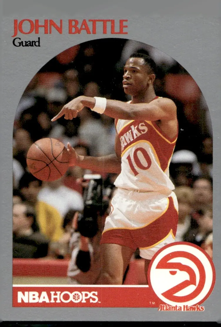1990-91 NBA Hoops #27 John Battle (front)