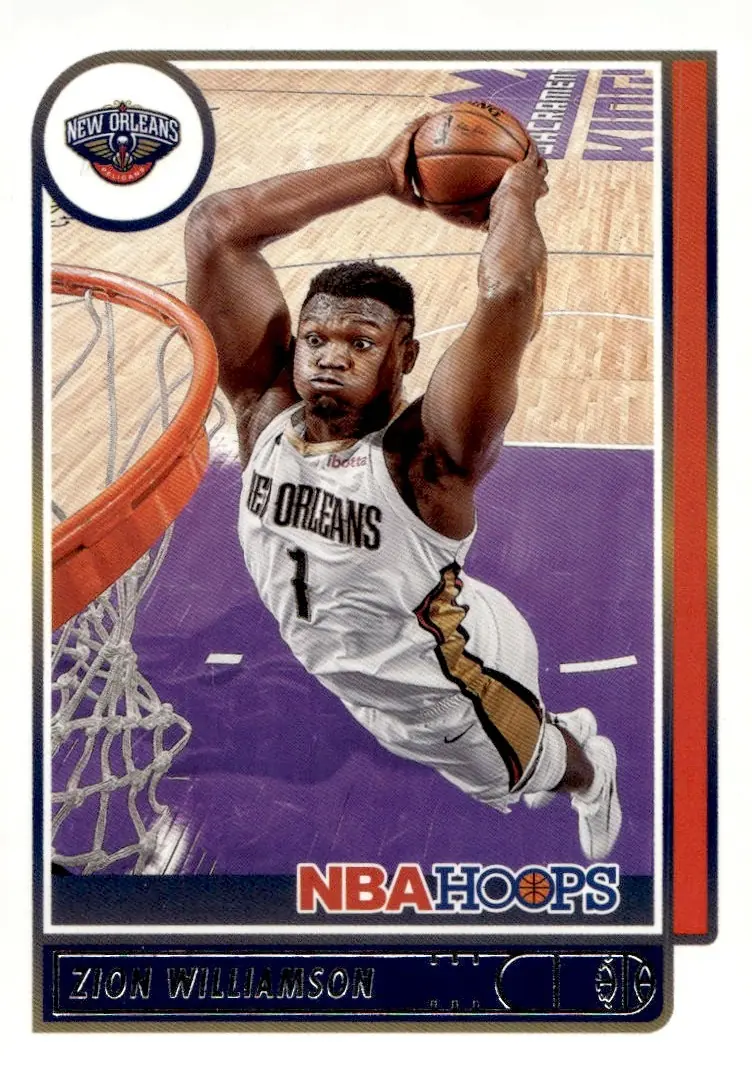 2021-22 NBA Hoops #84 Zion Williamson (front)