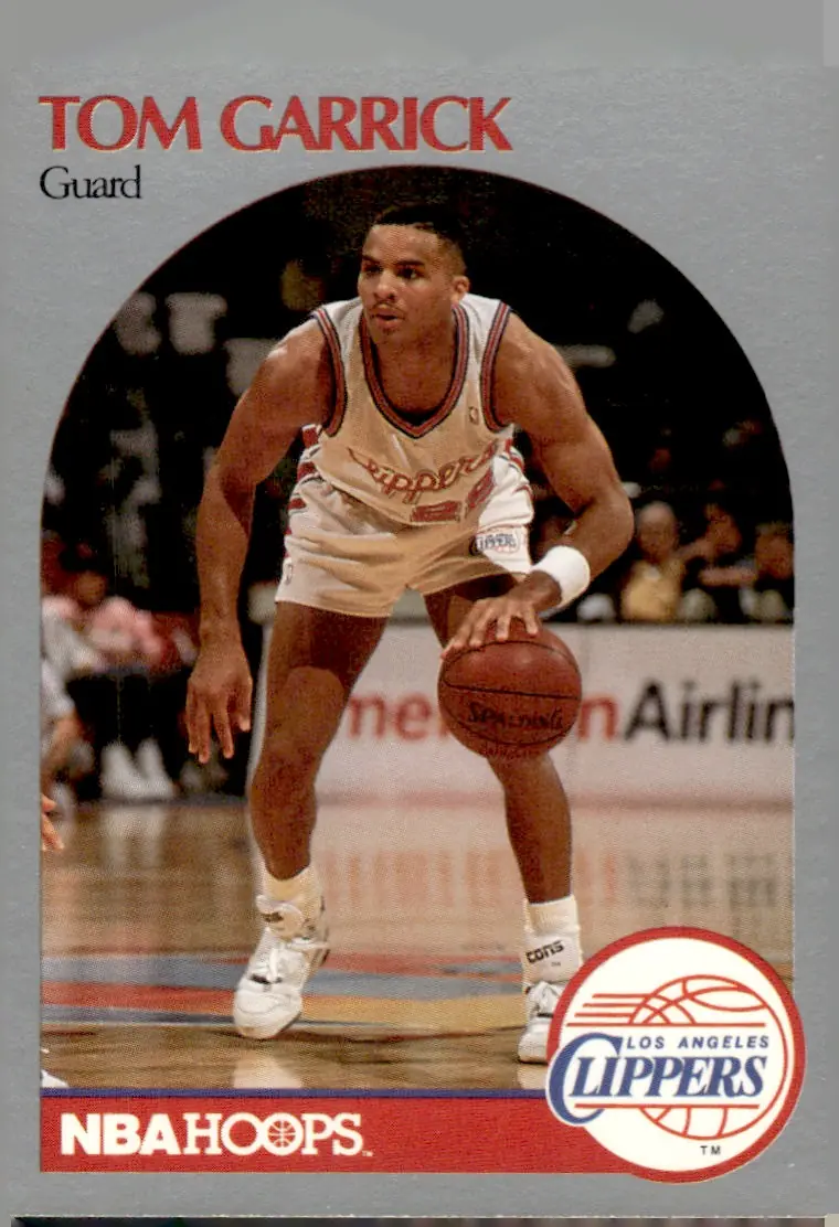 1990-91 NBA Hoops #144 Tom Garrick (front)