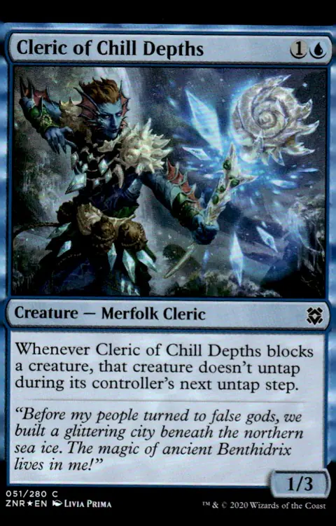 2020 Zendikar Rising (ZNR) #051/280 Cleric of Chill Depths – Foil