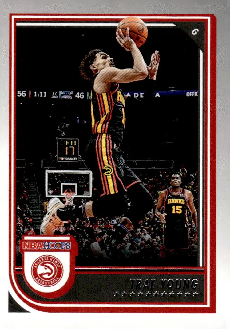 2022-23 NBA Hoops #80 Trae Young (front)