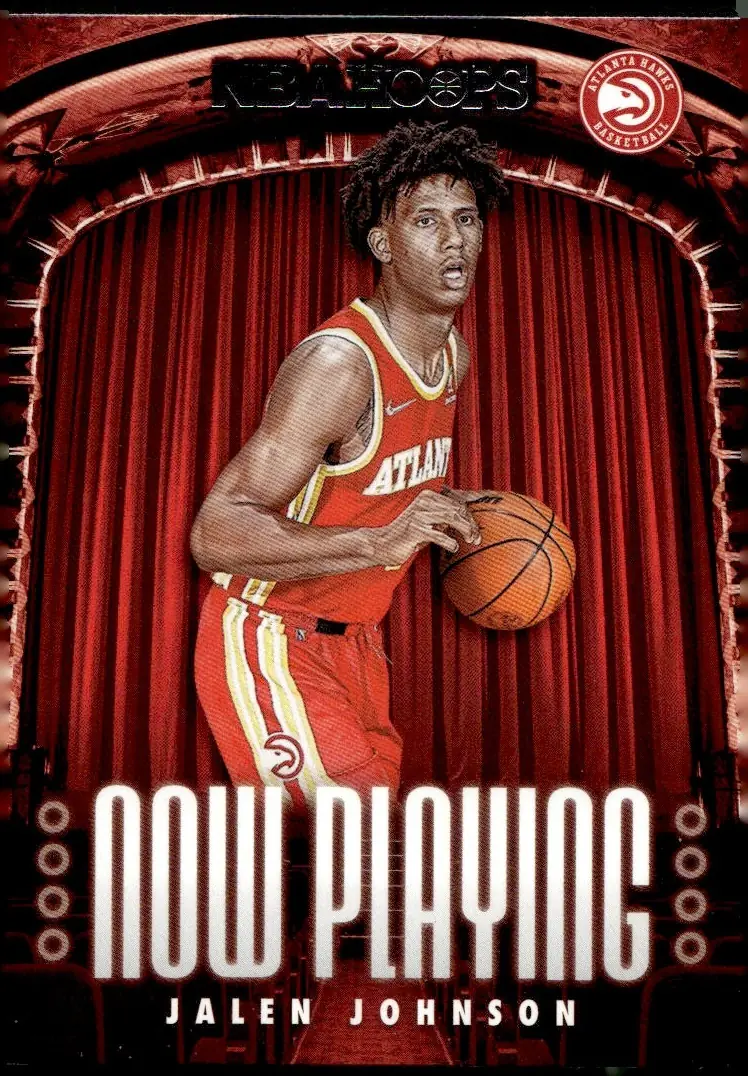 2021-22 NBA Hoops #20 Jalen Johnson (front)
