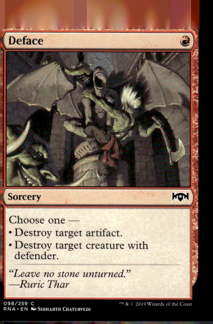 2019 Magic: The Gathering - Ravnica Allegiance (RNA) #098/259 Deface (front)