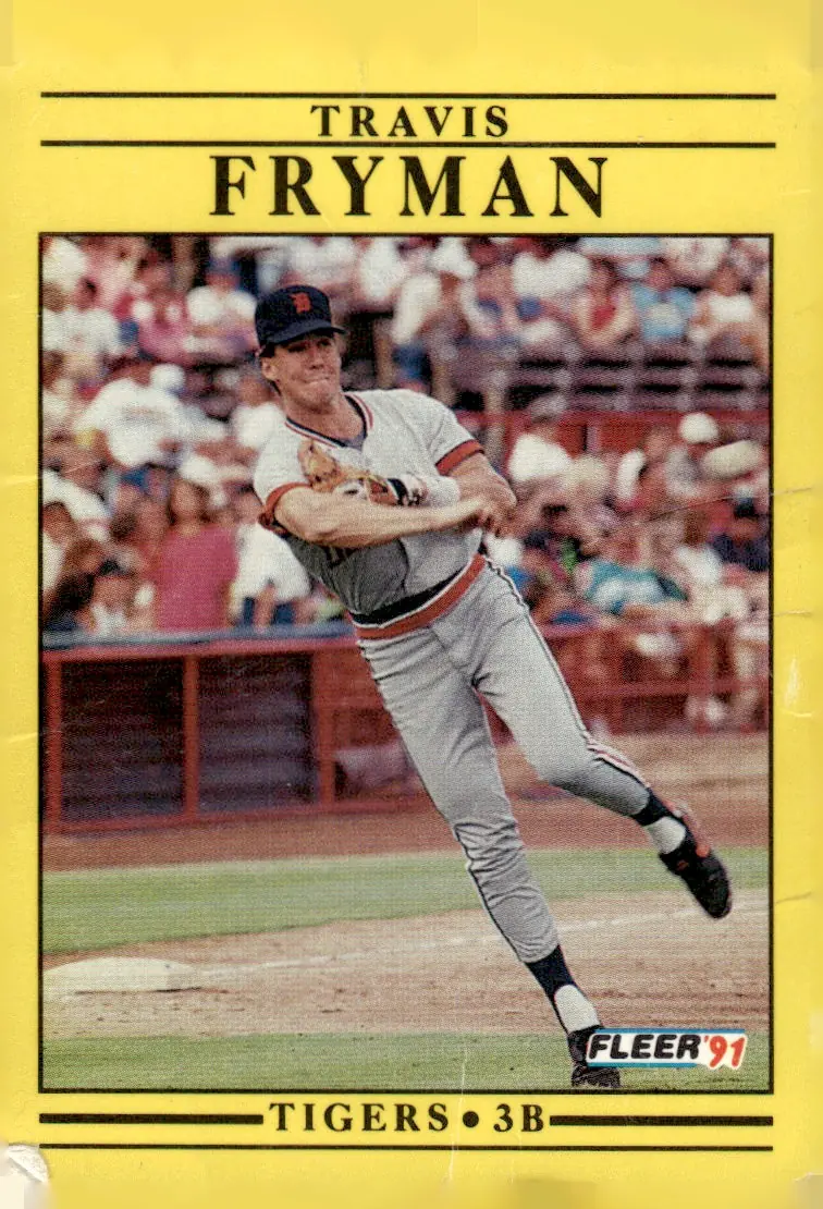 1991 Fleer #336 Travis Fryman (front)