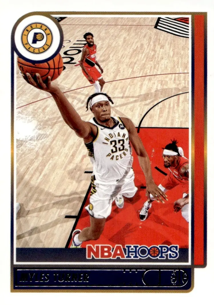 2021-22 NBA Hoops #173 Myles Turner (front)