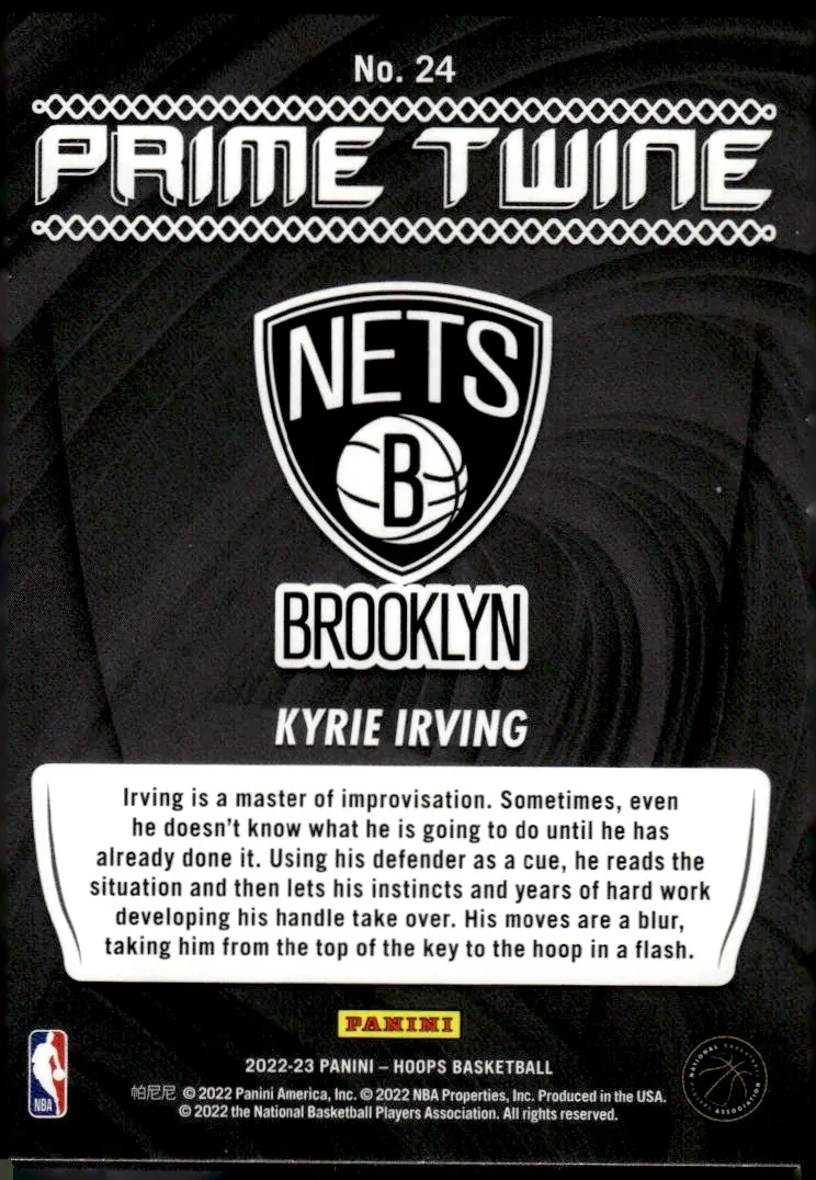 2022-23 NBA Hoops #24 Kyrie Irving (back)