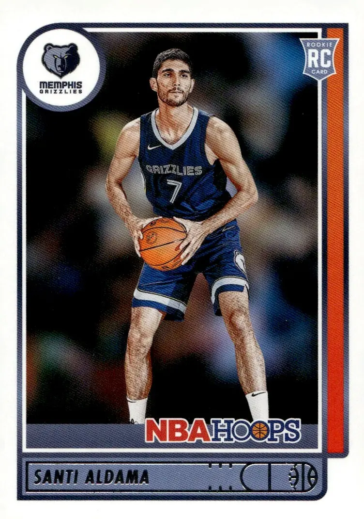 2021-22 NBA Hoops #207 Santi Aldama (front)