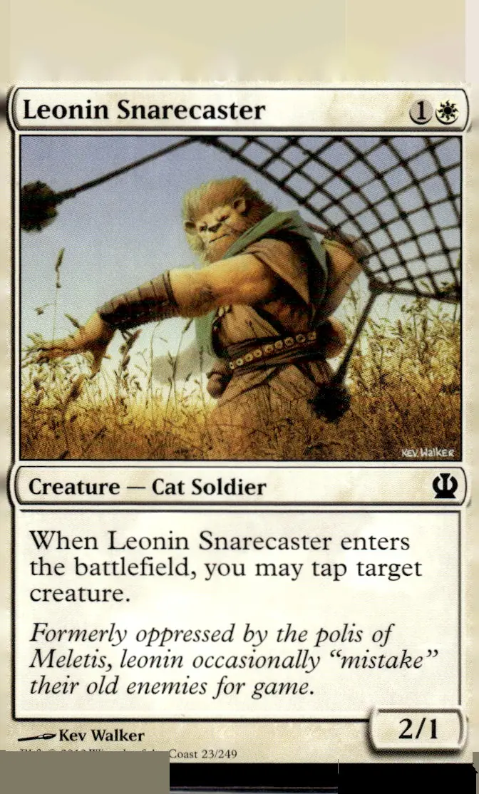 2013 Theros (THS) #23/249 Leonin Snarecaster (front)