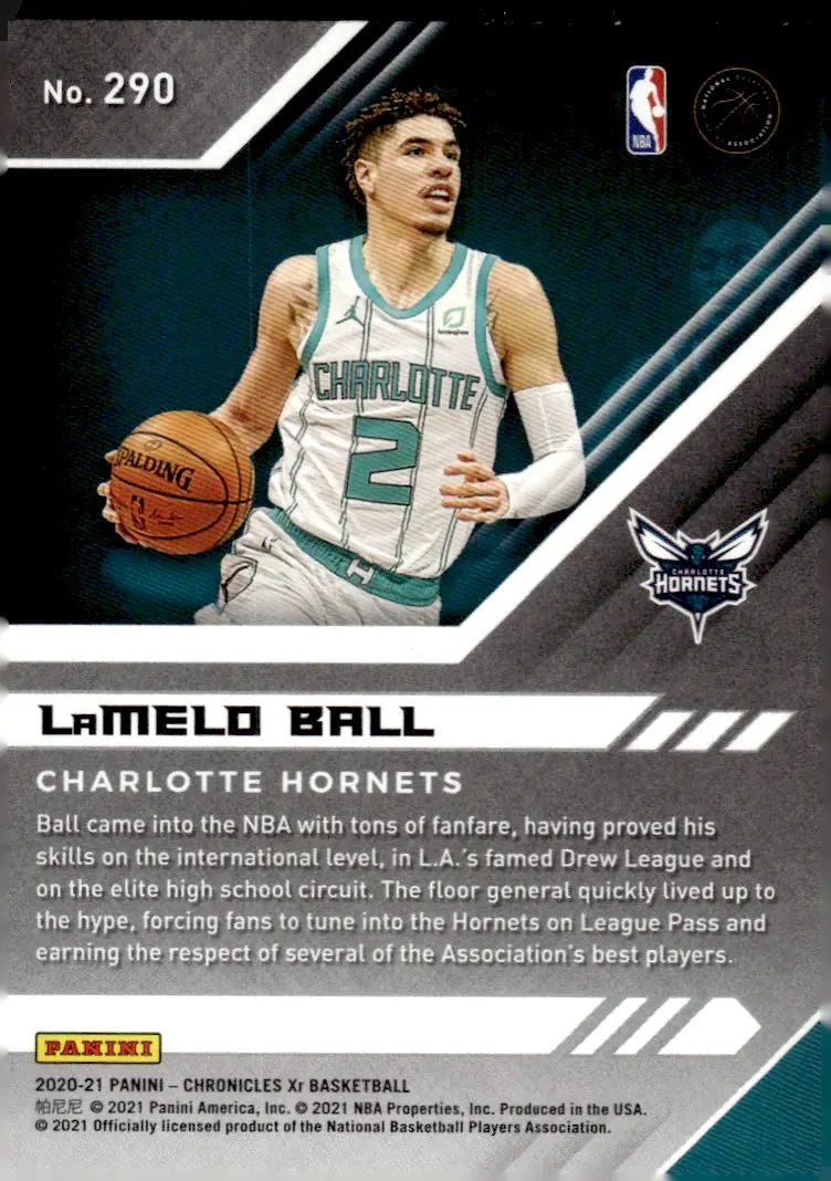 2020-21 Chronicles #290 LaMelo Ball – Pink (back)