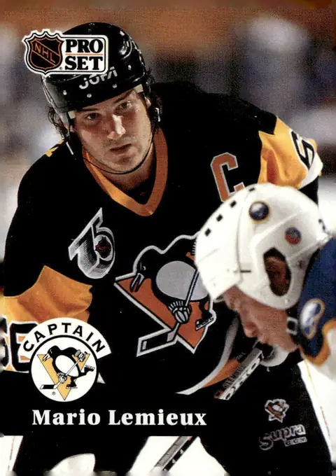 1991-92 Pro Set (Series 2) #581 Mario Lemieux – English