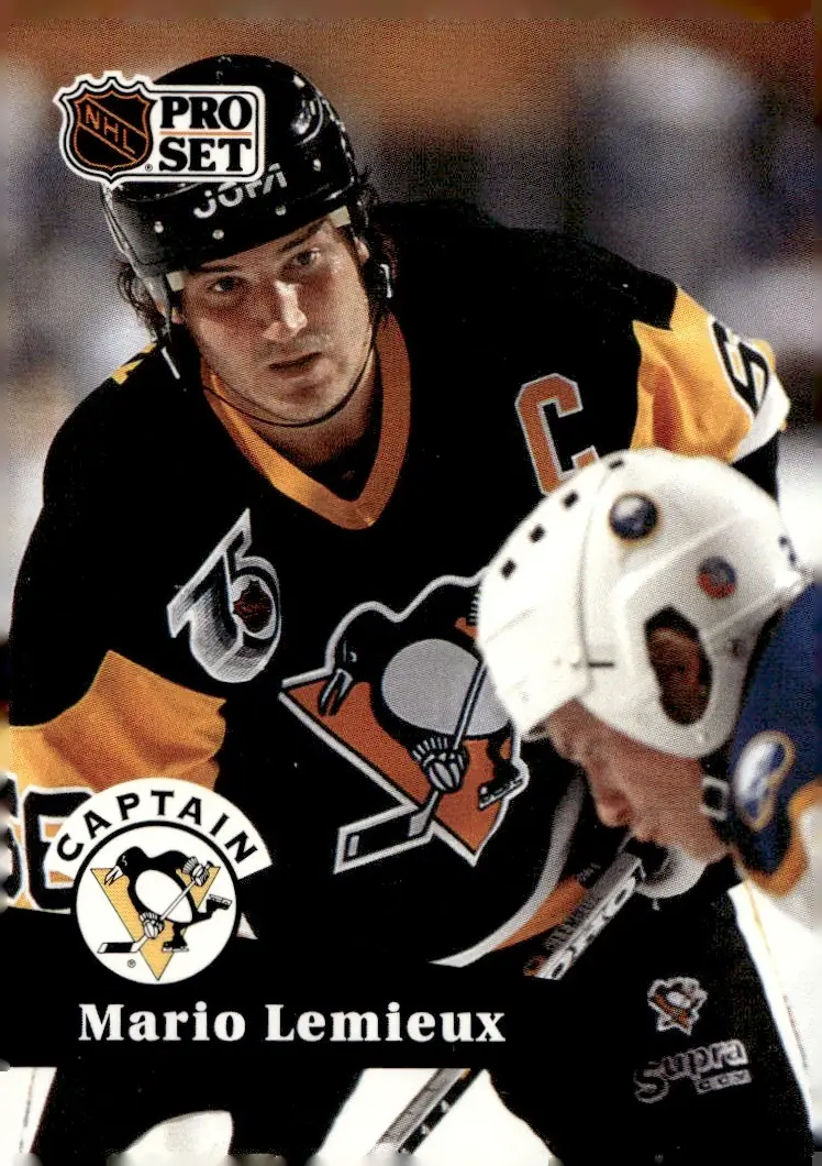 1991-92 Pro Set (Series 2) #581 Mario Lemieux – English (front)