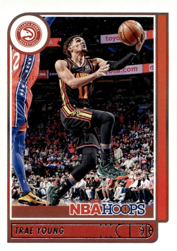 2021-22 NBA Hoops #138 Trae Young (front)