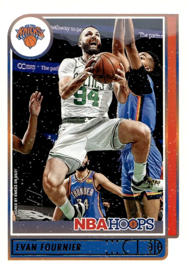 2021-22 NBA Hoops #39 Evan Fournier (front)