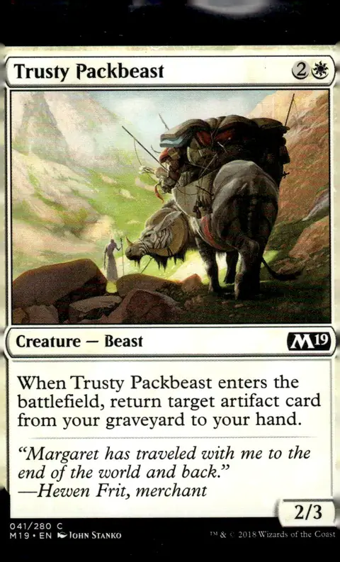 2018 Core Set 2019 (M19) #041/280 Trusty Packbeast