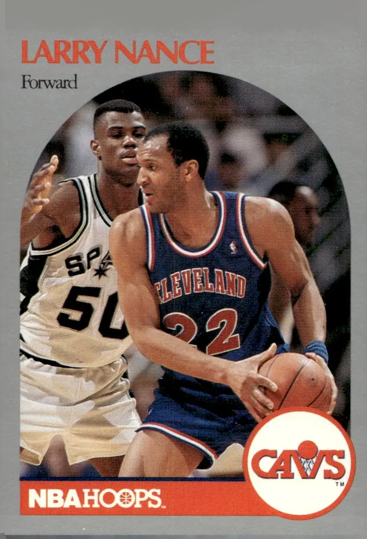 1990-91 NBA Hoops #78 Larry Nance (front)