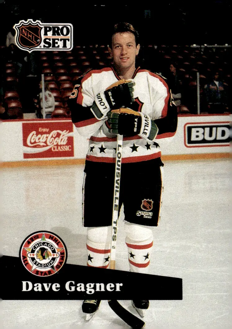 1991-92 Pro Set (French/Canadian bilingual edition, Series 2) #288 Dave Gagner – French-language edition (front)