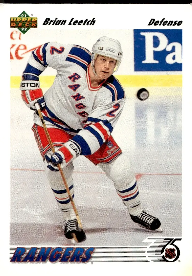 1991-92 Upper Deck #153 Brian Leetch (front)