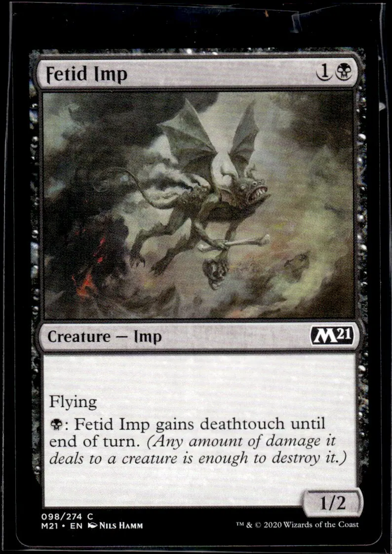2020 Core Set 2021 (M21) #098/274 Fetid Imp (front)