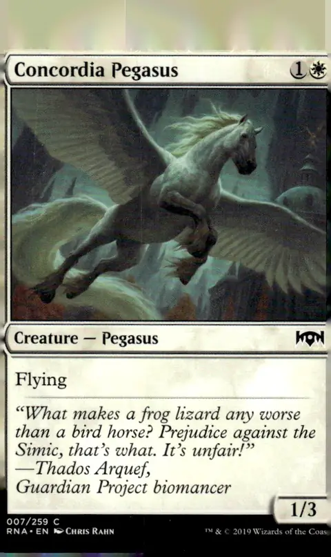 2019 Ravnica Allegiance (RNA) #007/259 Concordia Pegasus