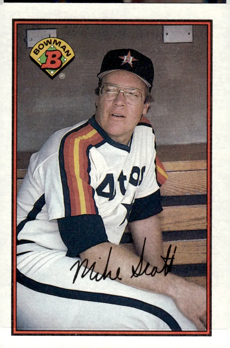 1989 Bowman #322 Mike Scott (front)