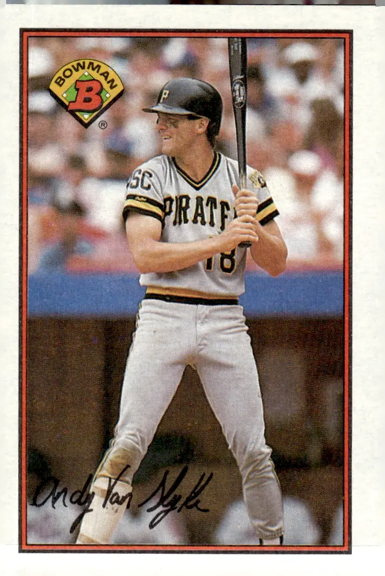 1989 Bowman #424 Andy Van Slyke (front)