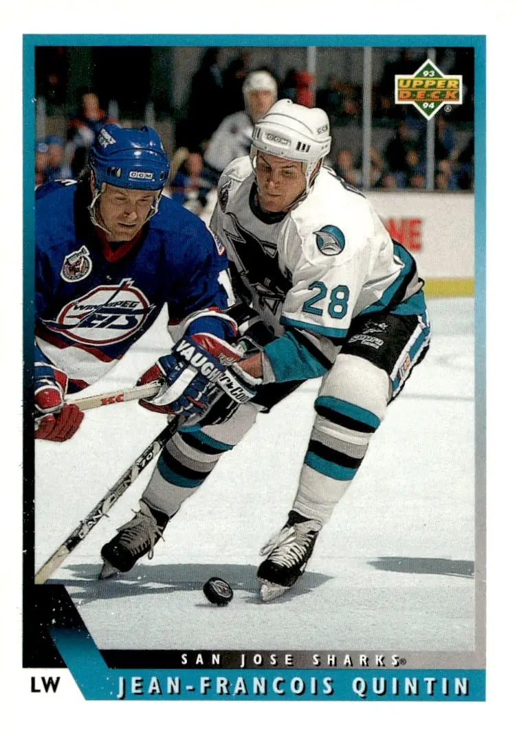 1993-94 Upper Deck #21 Jean-Francois Quintin (front)