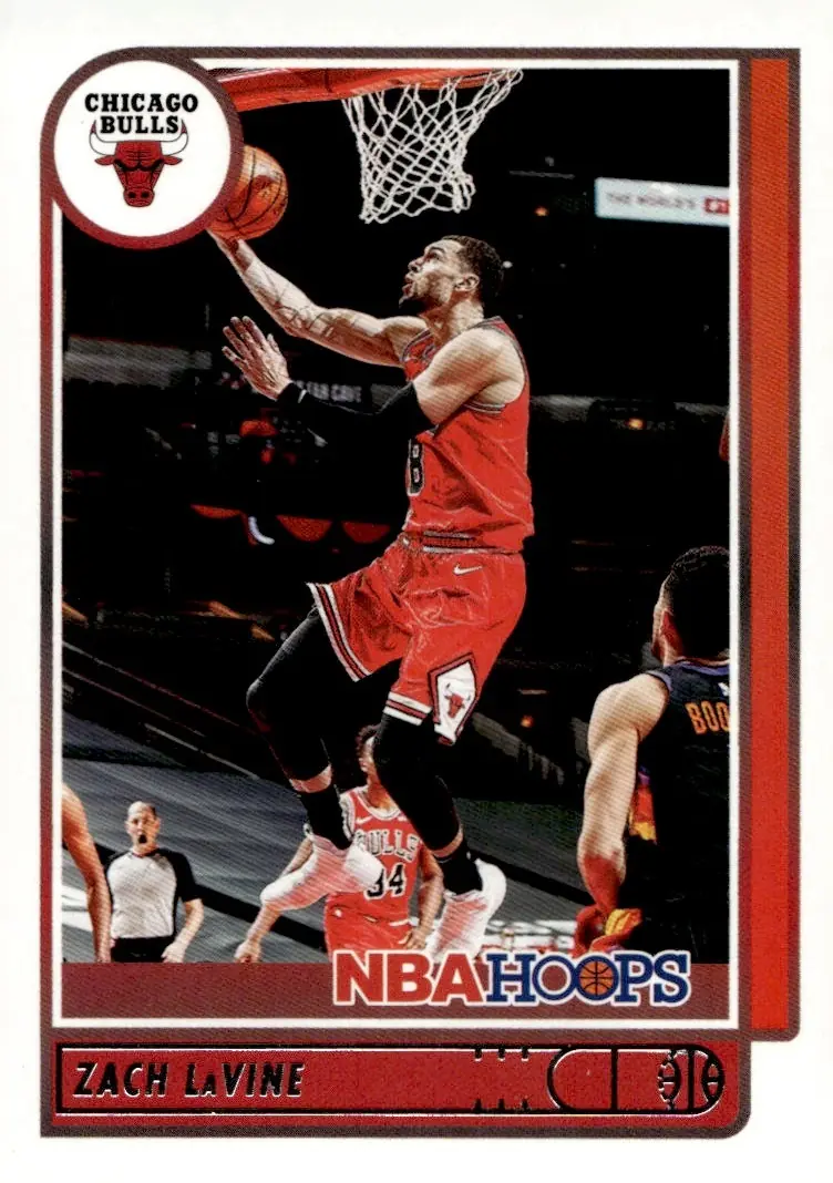 2021-22 NBA Hoops #15 Zach LaVine (front)