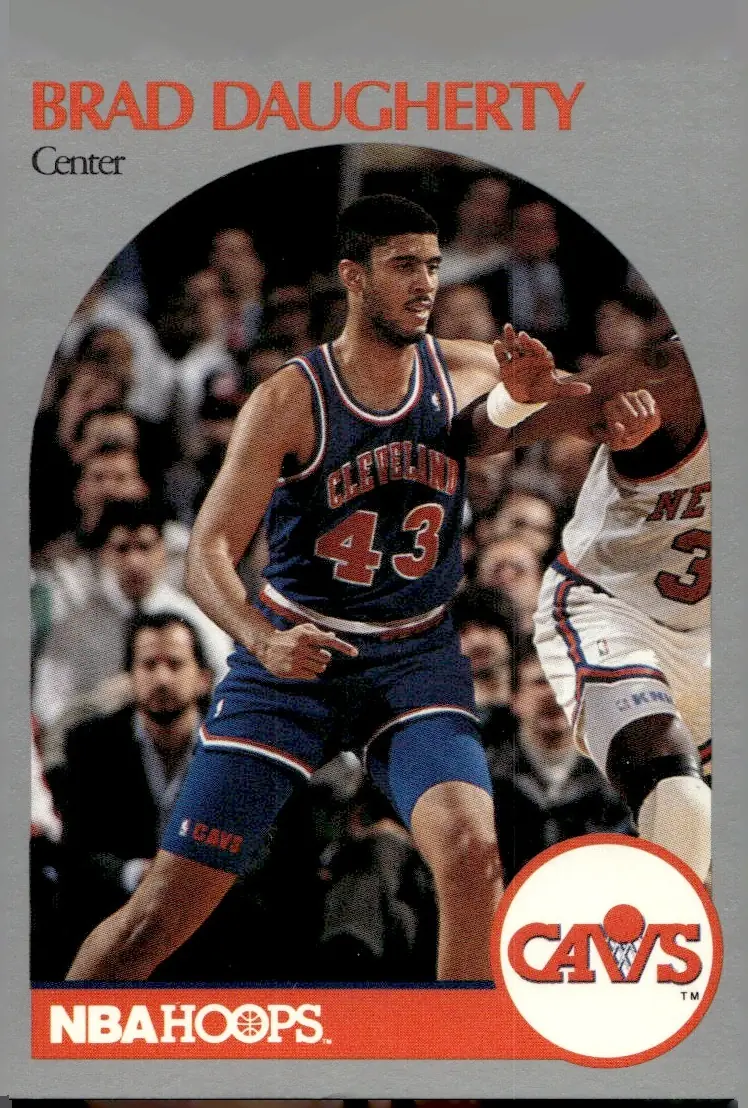 1990-91 NBA Hoops #73 Brad Daugherty (front)