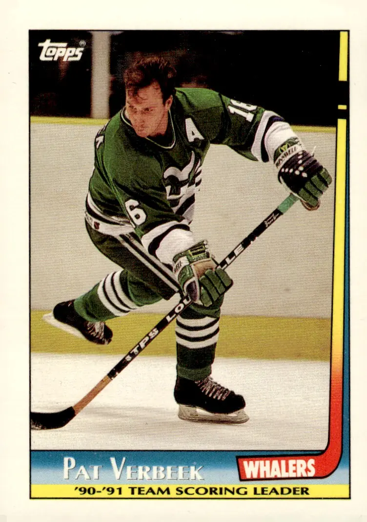 1991-92 Topps #1 Pat Verbeek (front)