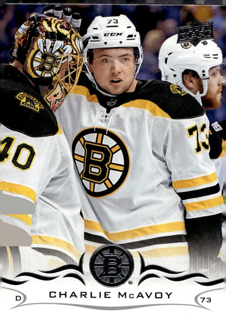 2018-19 Upper Deck Series 1 #13 Charlie McAvoy (front)