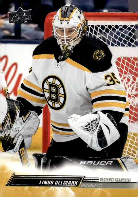 2022-23 Upper Deck Series 1 #18 Linus Ullmark – French Variation