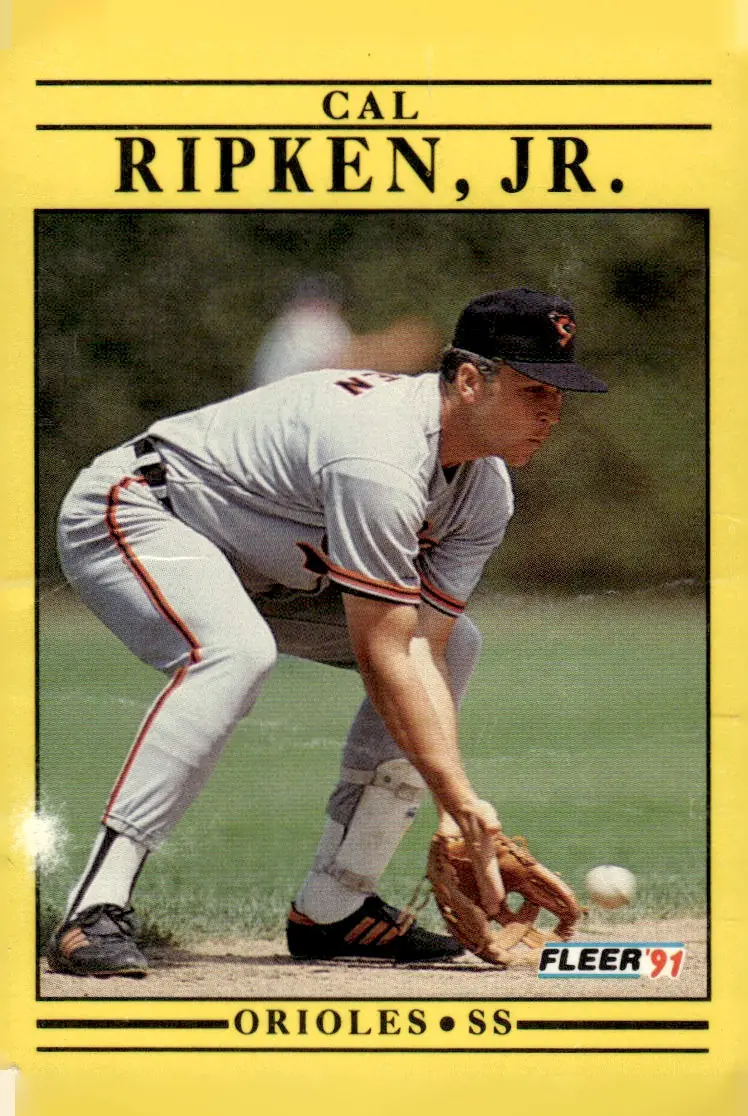 1991 Fleer #490 Cal Ripken Jr. (front)