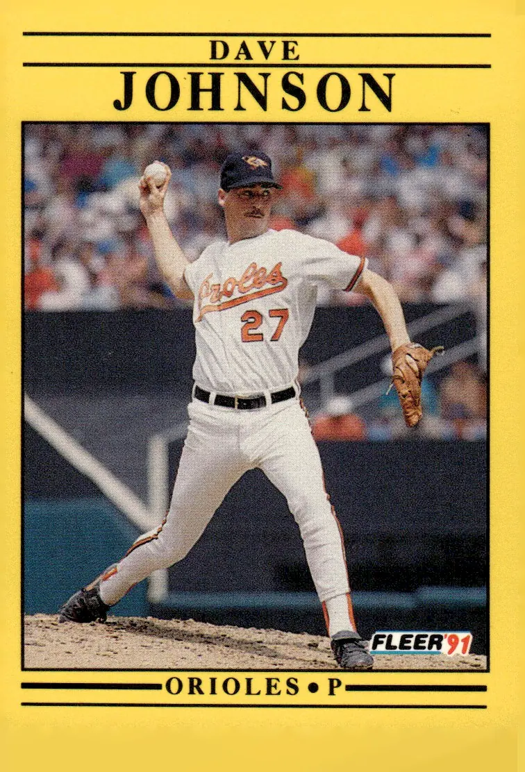1991 Fleer #479 Dave Johnson (front)