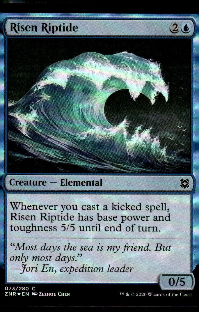 2020 Zendikar Rising (ZNR) #073/280 Risen Riptide – Traditional Foil (front)