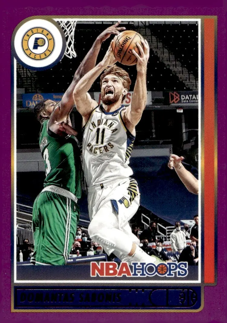 2021-22 NBA Hoops #143 Domantas Sabonis – Purple (front)