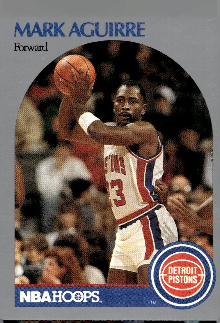1990-91 NBA Hoops #101 Mark Aguirre (front)