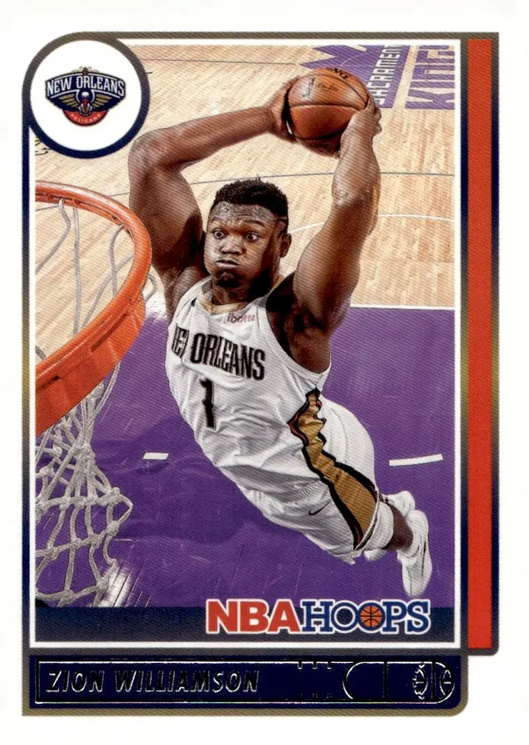 2021-22 NBA Hoops #84 Zion Williamson (front)