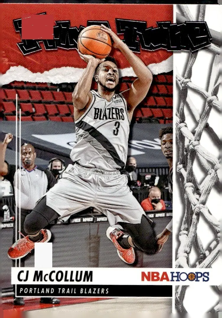 2021-22 NBA Hoops #14 CJ McCollum (front)