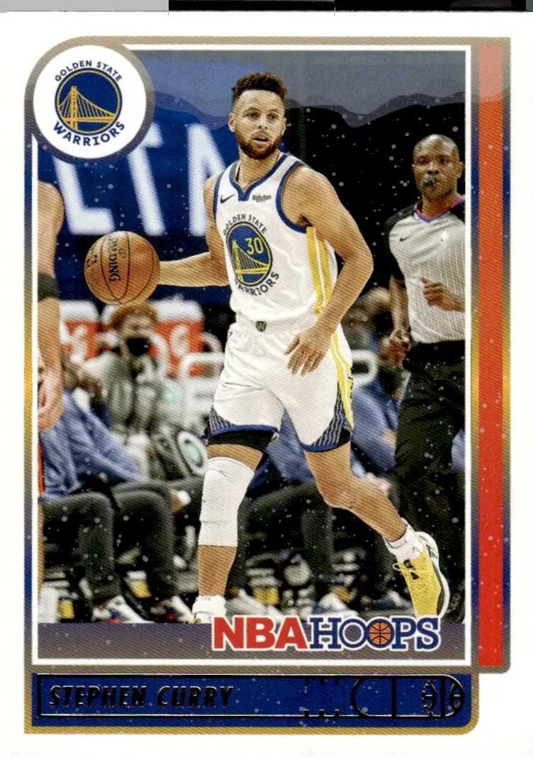 2021-22 NBA Hoops #18 Stephen Curry (front)