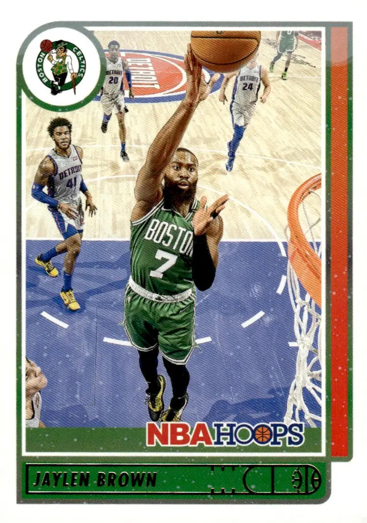 2021-22 NBA Hoops #9 Jaylen Brown (front)