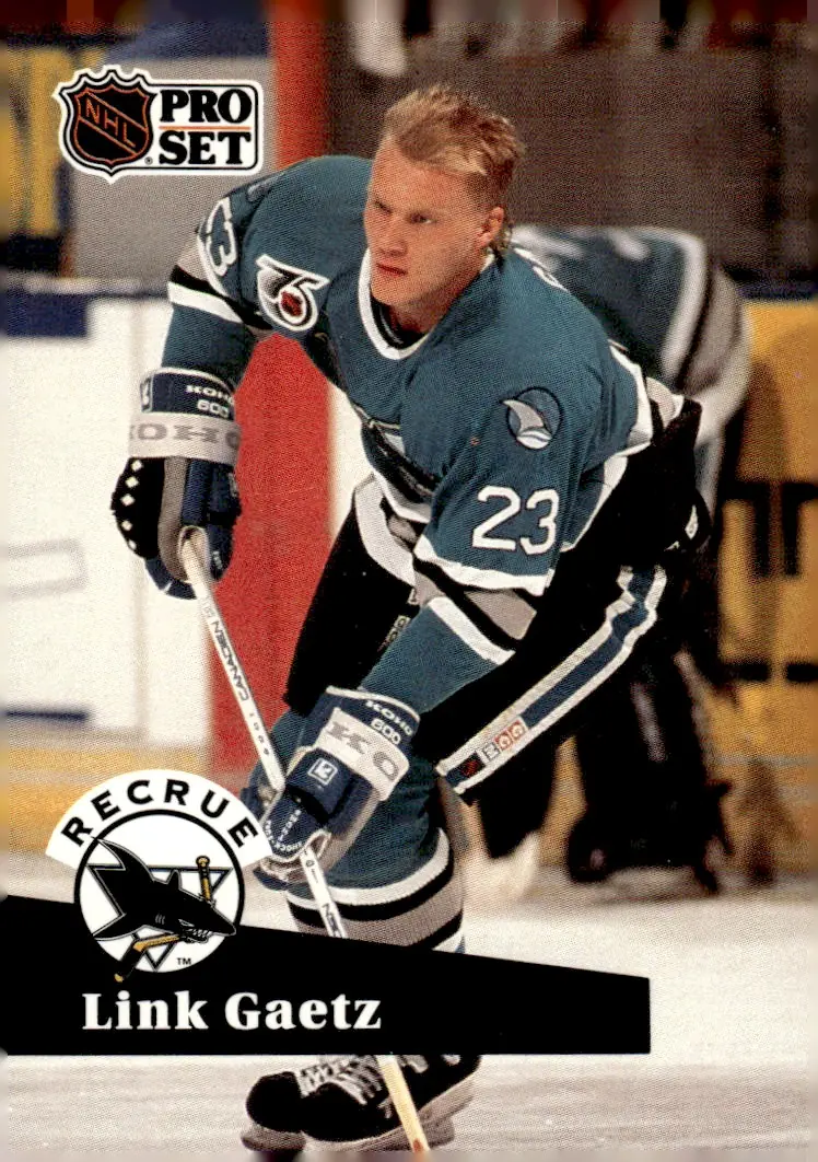 1991-92 Pro Set (French/Canadian edition) #561 Link Gaetz – French-language variation (front)