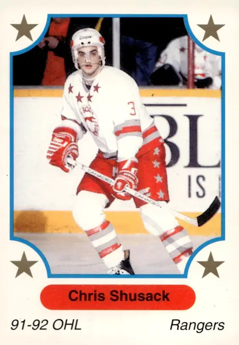 1991-92 7th Inning Sketch OHL #000 Chris Shushack – Promo/sample variation