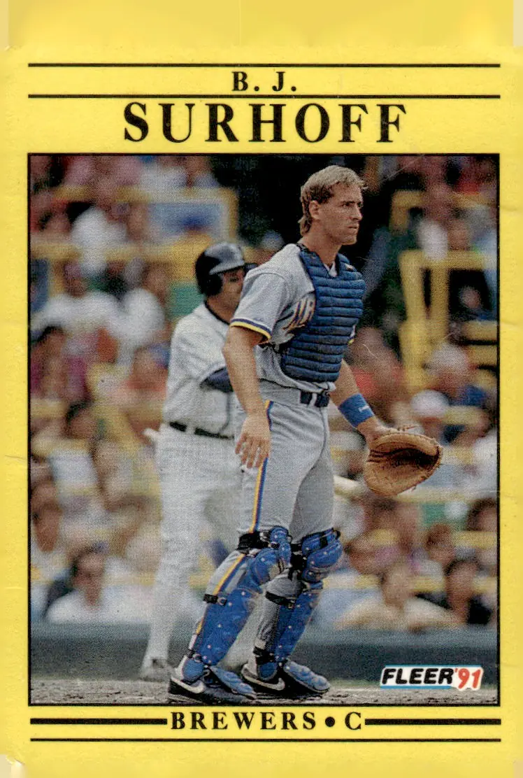 1991 Fleer #598 B.J. Surhoff (front)