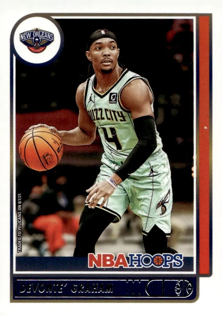 2021-22 NBA Hoops #180 Devonte' Graham (front)