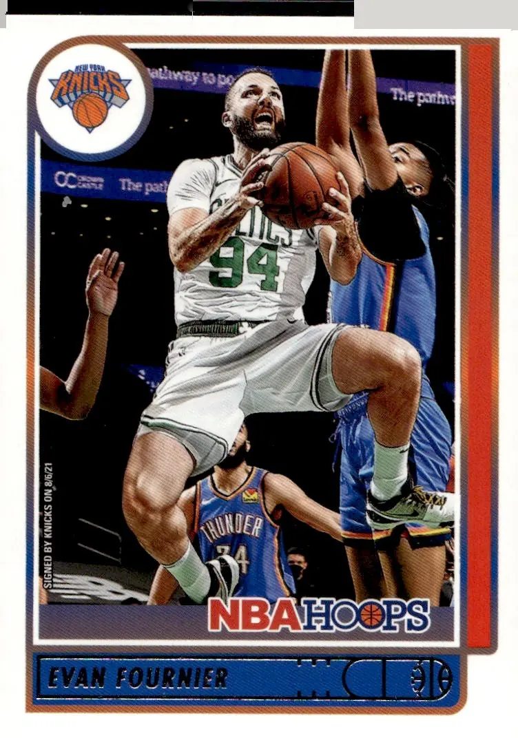2021-22 NBA Hoops #39 Evan Fournier (front)