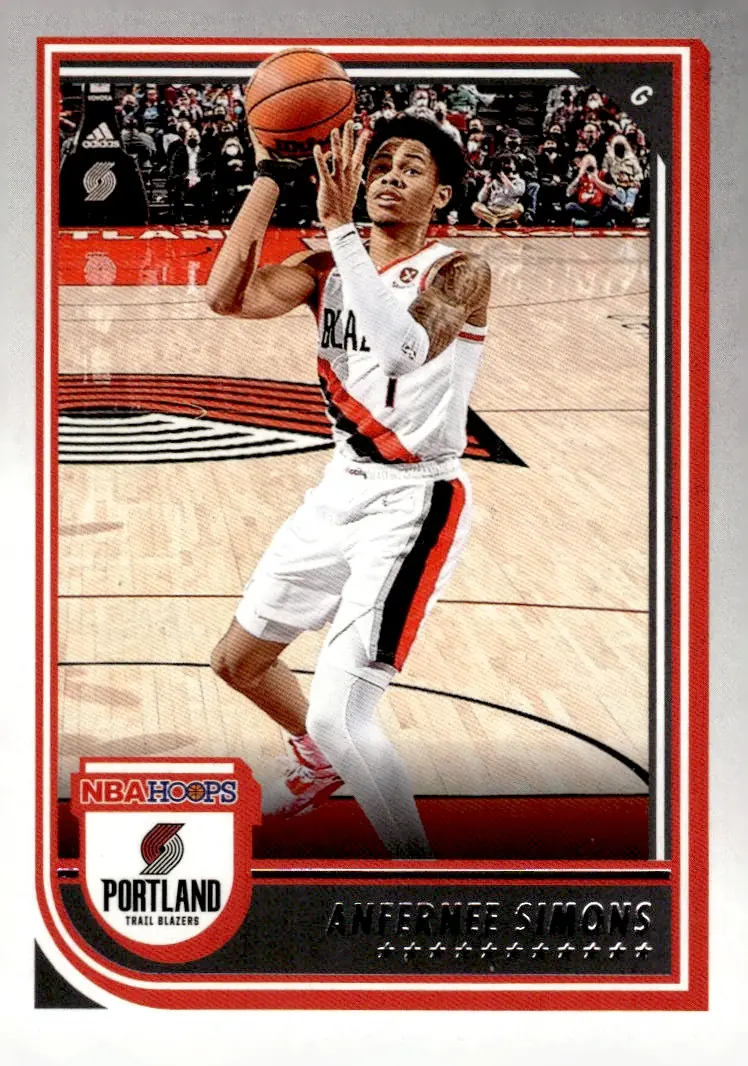 2022-23 NBA Hoops #210 Anfernee Simons (front)